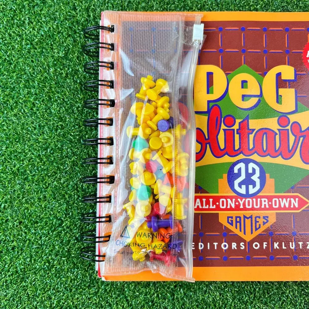 Klutz Book Game Set for Peg Solitaire: 23 All-On-Your-Own Games